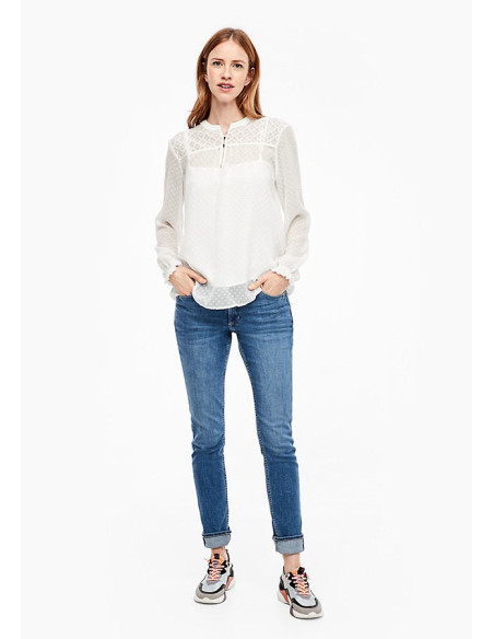 ΜΠΛΟΥΖΑ ΜΑΚΡΥΜΑΝΙΚΗ S.OLIVER 2028175 0210 | BON FASHION