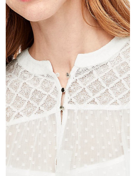 ΜΠΛΟΥΖΑ ΜΑΚΡΥΜΑΝΙΚΗ S.OLIVER 2028175 0210 | BON FASHION
