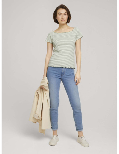 TOM TAILOR T-shirt with stripes 1025674-26827 | BON FASHION