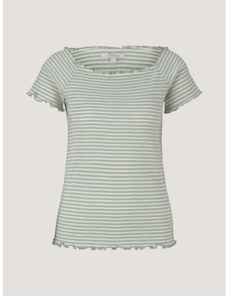 TOM TAILOR T-shirt with stripes 1025674-26827 | BON FASHION