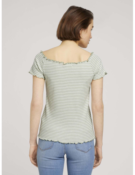 TOM TAILOR T-shirt with stripes 1025674-26827 | BON FASHION