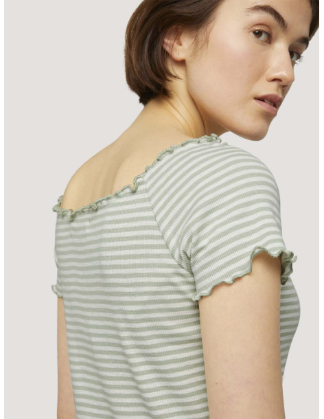 TOM TAILOR T-shirt with stripes 1025674-26827 | BON FASHION
