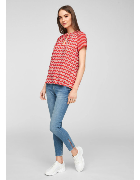 S.OLIVER Viscose blouse with ruffles 2064168-31A1 | BON FASHION