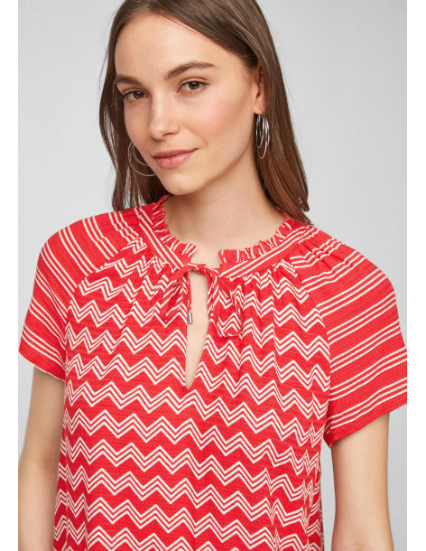 S.OLIVER Viscose blouse with ruffles 2064168-31A1 | BON FASHION