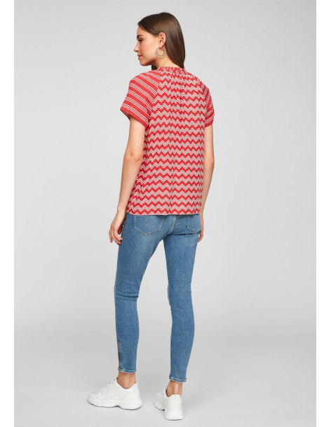 S.OLIVER Viscose blouse with ruffles 2064168-31A1 | BON FASHION