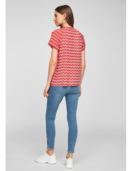 S.OLIVER Viscose blouse with ruffles 2064168-31A1 | BON FASHION
