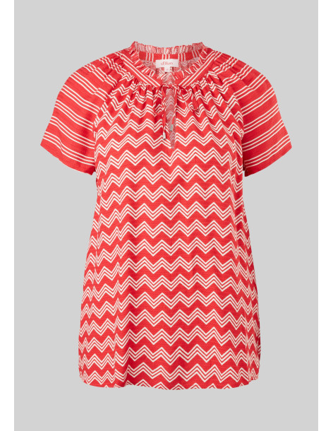 S.OLIVER Viscose blouse with ruffles 2064168-31A1