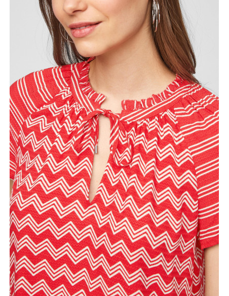 S.OLIVER Viscose blouse with ruffles 2064168-31A1 | BON FASHION