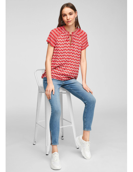 S.OLIVER Viscose blouse with ruffles 2064168-31A1 | BON FASHION