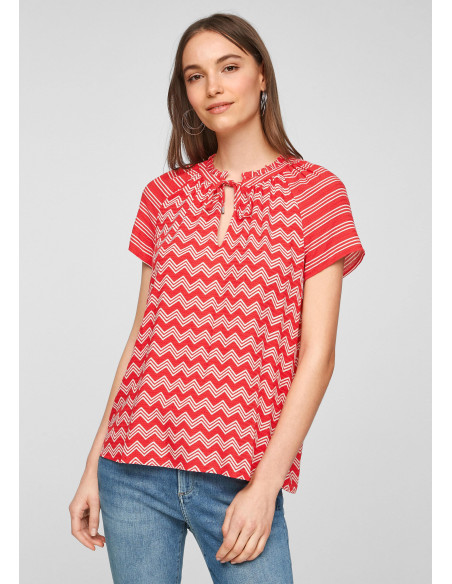 S.OLIVER Viscose blouse with ruffles 2064168-31A1 | BON FASHION