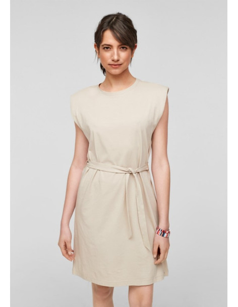 S.OLIVER Jersey dress with a tie-around belt 2062980-8030