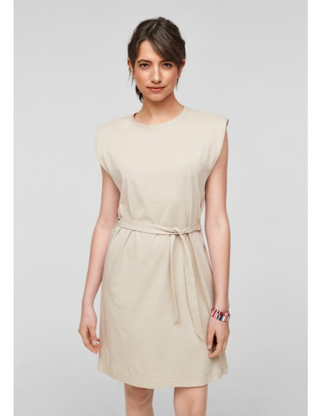 S.OLIVER Jersey dress with a tie-around belt 2062980-8030