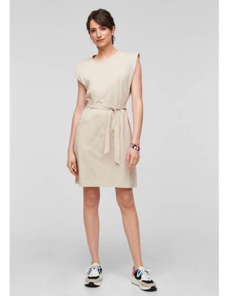 S.OLIVER Jersey dress with a tie-around belt 2062980-8030 | BON FASHION