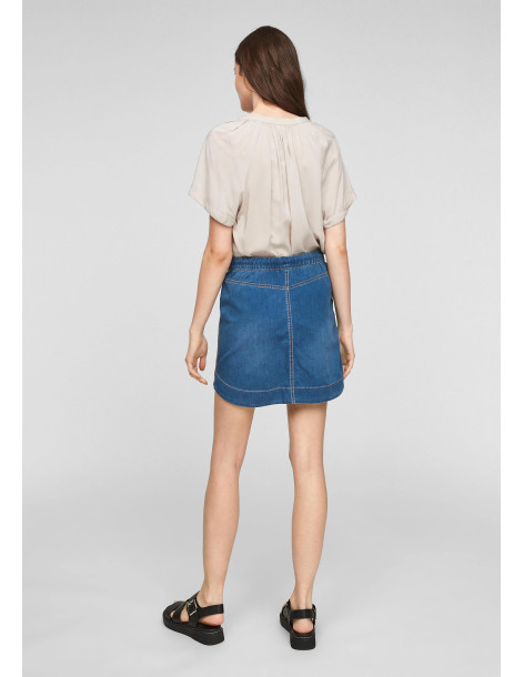 S.OLIVER denim skirt with elasticated waistband 2062814-56Y4 | BON FASHION