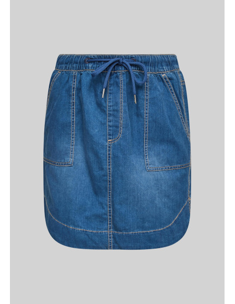 S.OLIVER denim skirt with elasticated waistband 2062814-56Y4 | BON FASHION