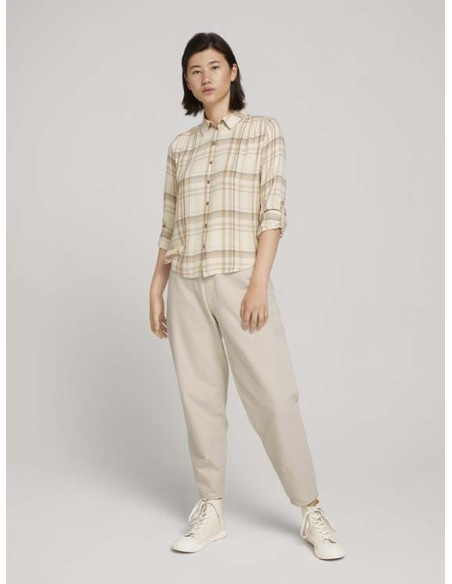 TOM TAILOR Checked shirt blouse 1027067-276219| BON FASHION