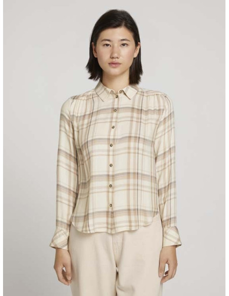TOM TAILOR Checked shirt blouse 1027067-276219| BON FASHION