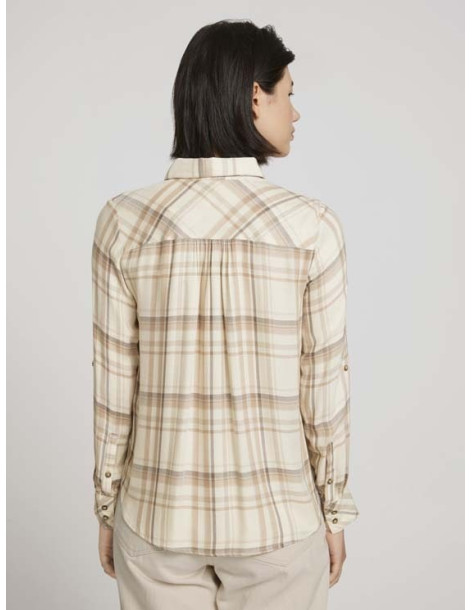 TOM TAILOR Checked shirt blouse 1027067-276219| BON FASHION