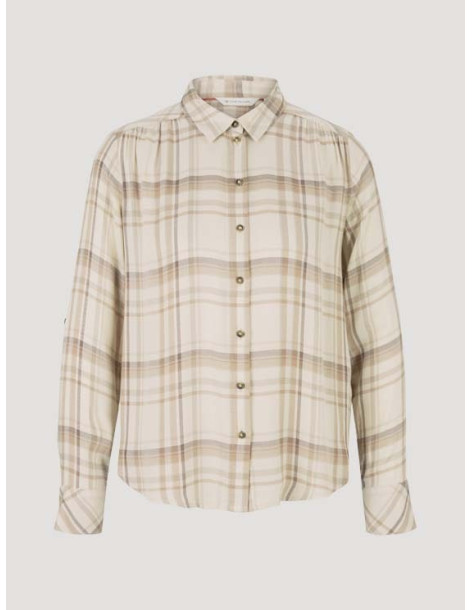 TOM TAILOR Checked shirt blouse 1027067-276219| BON FASHION