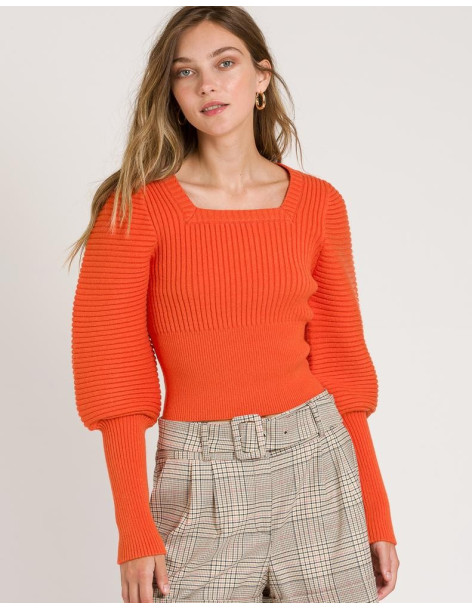 NAF NAF SWEATER RHNU40-ORANGE