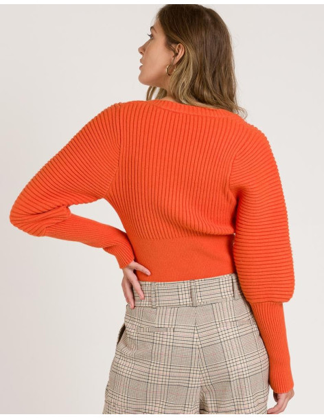 NAF NAF SWEATER RHNU40-ORANGE | BON FASHION