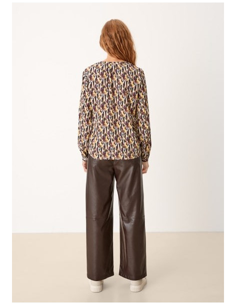 S.OLIVER Tunic blouse with an all-over pattern 2106277-12B0 | BON FASHION