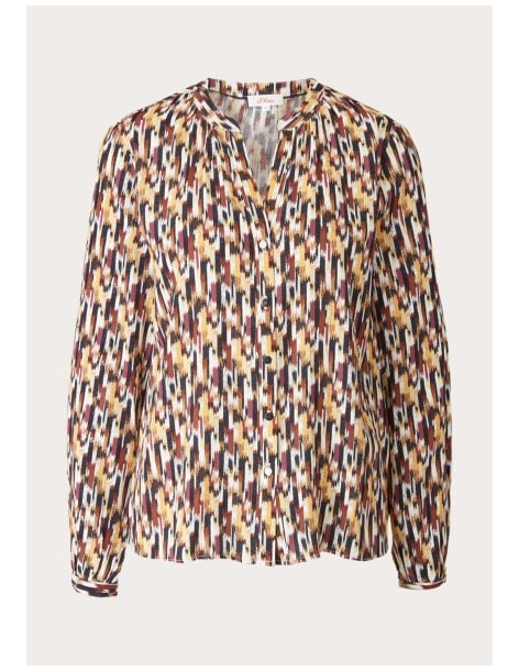 S.OLIVER Tunic blouse with an all-over pattern 2106277-12B0