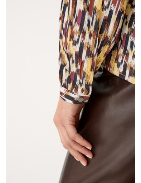 S.OLIVER Tunic blouse with an all-over pattern 2106277-12B0 | BON FASHION