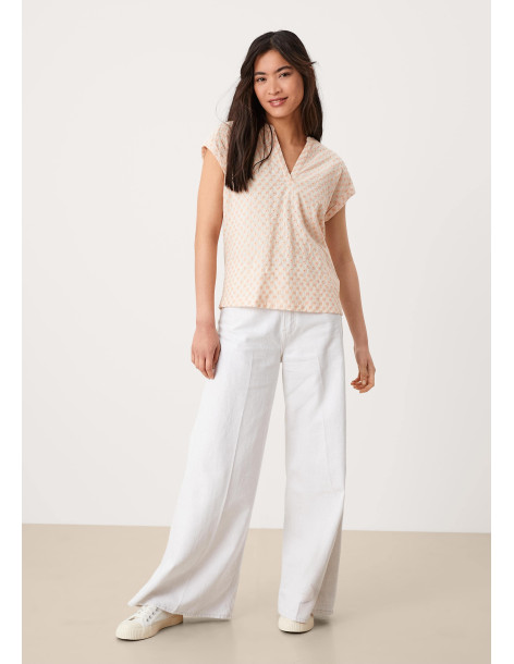 S.OLIVER Tunic blouse with broderie anglaise 2111786-09L0 | BON FASHION