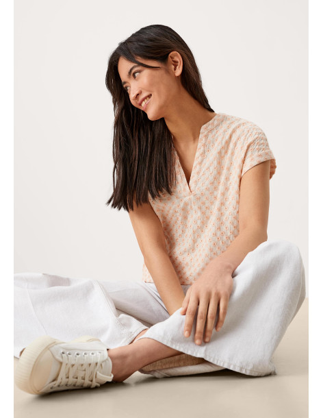 S.OLIVER Tunic blouse with broderie anglaise 2111786-09L0 | BON FASHION