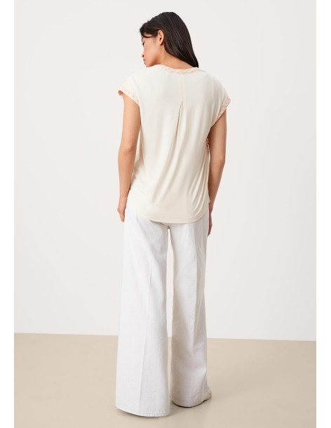 S.OLIVER Tunic blouse with broderie anglaise 2111786-09L0 | BON FASHION
