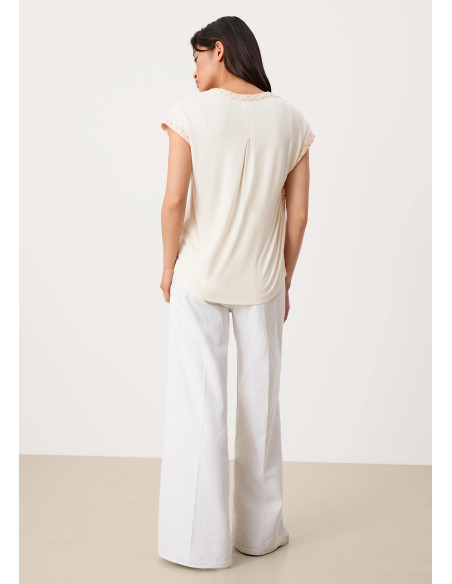 S.OLIVER Tunic blouse with broderie anglaise 2111786-09L0 | BON FASHION