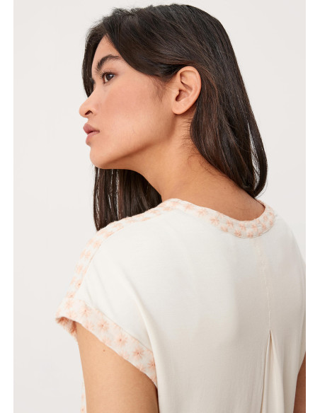 S.OLIVER Tunic blouse with broderie anglaise 2111786-09L0 | BON FASHION