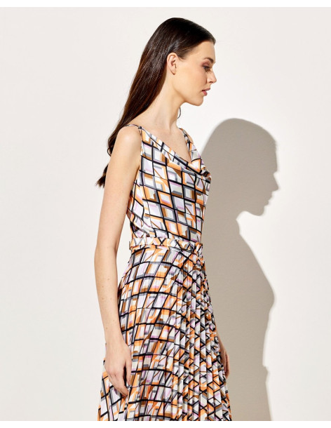 FOREL Φόρεμα με γεωμετρικό μοτίβο 074.50.01.010 | BON FASHION