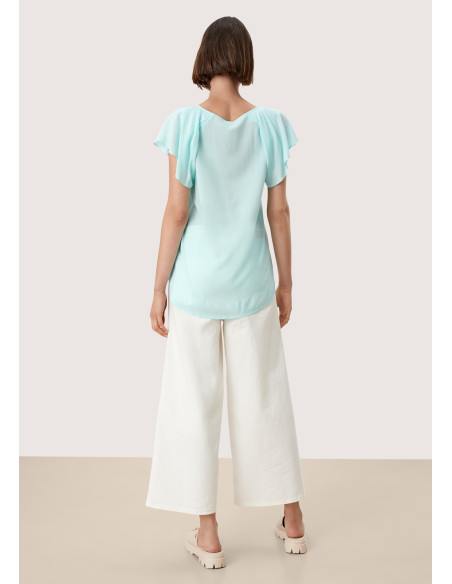 S.OLIVER Blouse with cap sleeves 2115209-6005 | BON FASHION