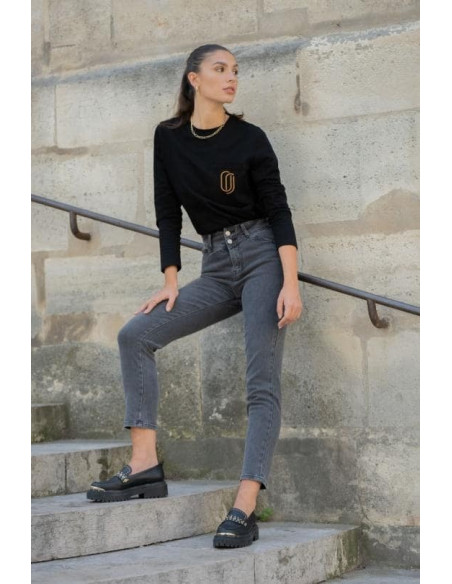 ORAIJE PARIS Jeans Suzanne JD415G-GREY | BON FASHION