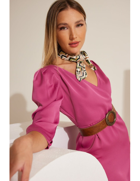 ENZZO Φόρεμα Mirian 222146-φούξια | BON FASHION