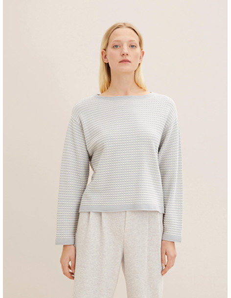 TOM TAILOR Textured knit sweater 1034067-31551 | BON FASHION
