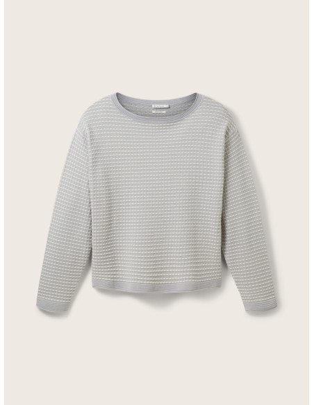 TOM TAILOR Textured knit sweater 1034067-31551 | BON FASHION