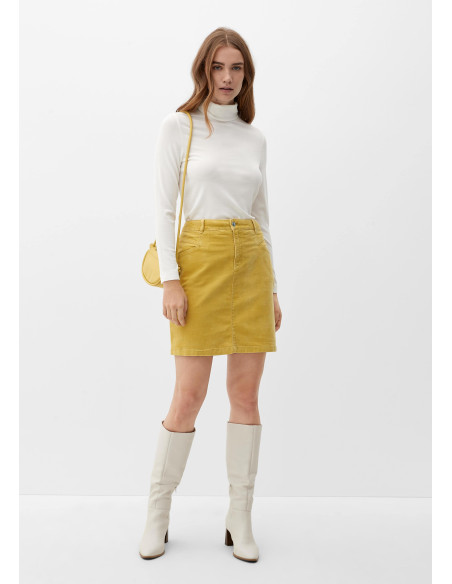 S.OLIVER Corduroy skirt with saddle yoke 2121526-1491 | BON FASHION
