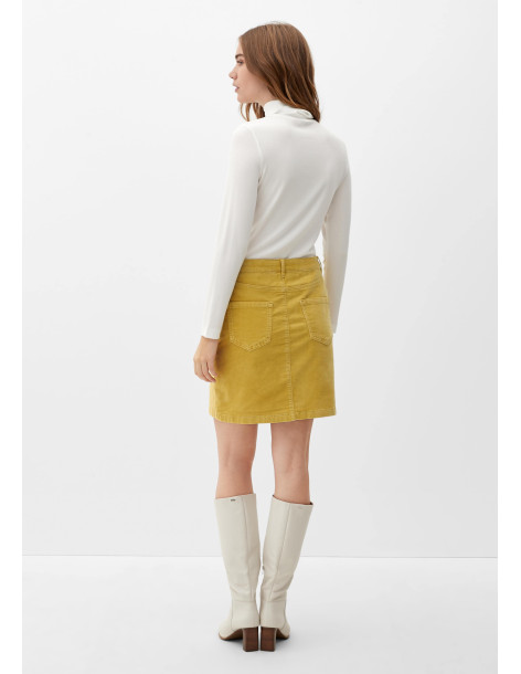 S.OLIVER Corduroy skirt with saddle yoke 2121526-1491 | BON FASHION