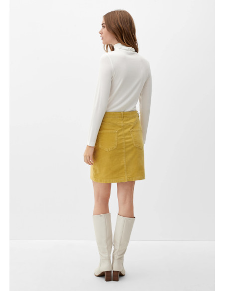 S.OLIVER Corduroy skirt with saddle yoke 2121526-1491 | BON FASHION