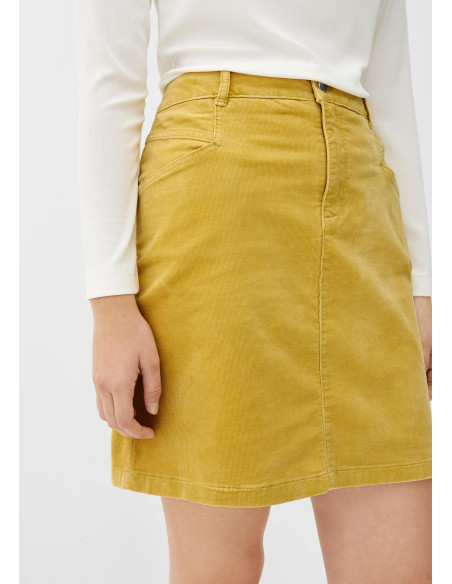 S.OLIVER Corduroy skirt with saddle yoke 2121526-1491 | BON FASHION