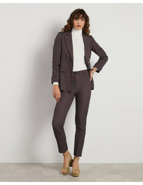 FOREL Παντελόνι σε γεωμετρικό μοτίβο 075.20.01.016 | BON FASHION