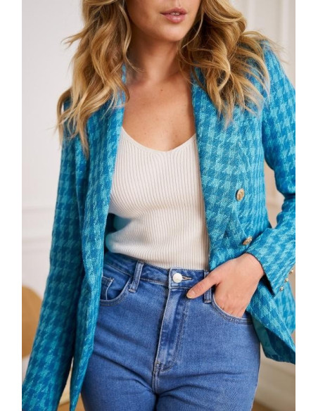 BON BLAZER JACKET V2321A-BLUE