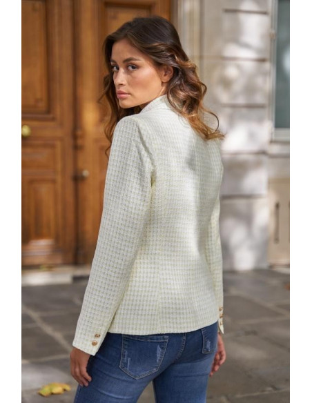 BON FASHION BLAZER JACKET V2321C-YELLOW | BON FASHION
