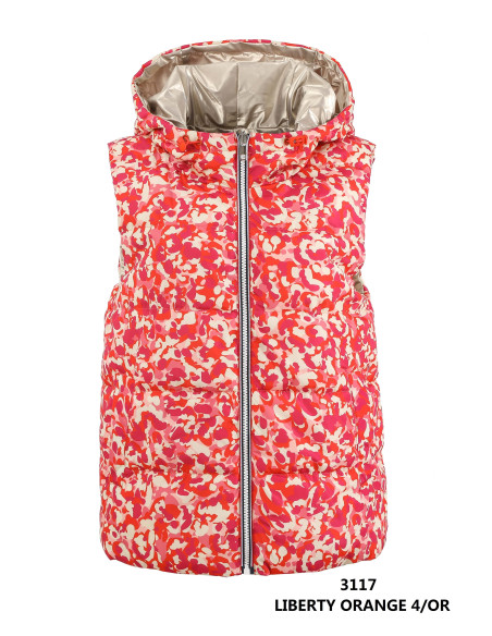 ESCADELLE leopard puffer jacket reversible 3117-orange | BON FASHION