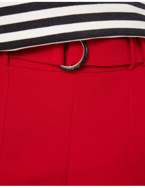 NAF NAF HIGH WAIST PANTS WITH BELT XENP28 | BON FASHION