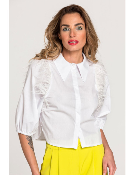 MATIS ΚΡΟΠ ΠΟΥΚΑΜΙΣΟ 3123804-WHITE