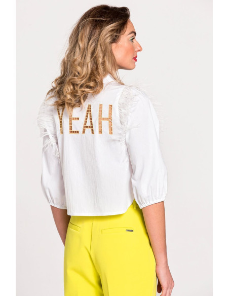 MATIS ΚΡΟΠ ΠΟΥΚΑΜΙΣΟ 3123804-WHITE | BON FASHION
